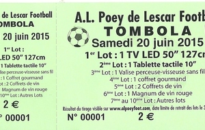 TOMBOLA : les numéros gagnants