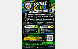 Inscription 1 ère soirée club 21 novembre 2026