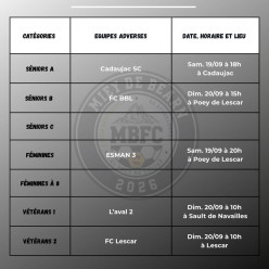 L'agenda du week-end 19 et 20/09 2026